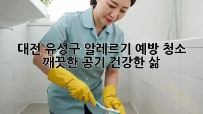 대전 유성구 알레르기 예방 청소: 깨끗한 공기, 건강한 삶
